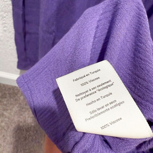 MARA HOFFMAN Valentina Voile Maxi Swim Cover Up Dress Women’s Small Purple Boho - Picture 6 of 10